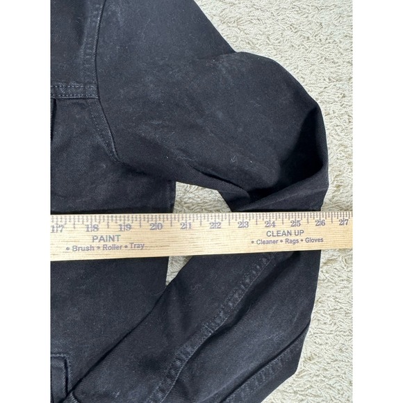 Levi's Trucker Jacket Mens M Black Denim Button Front Coat Casual Classic Retro - Picture 7 of 8